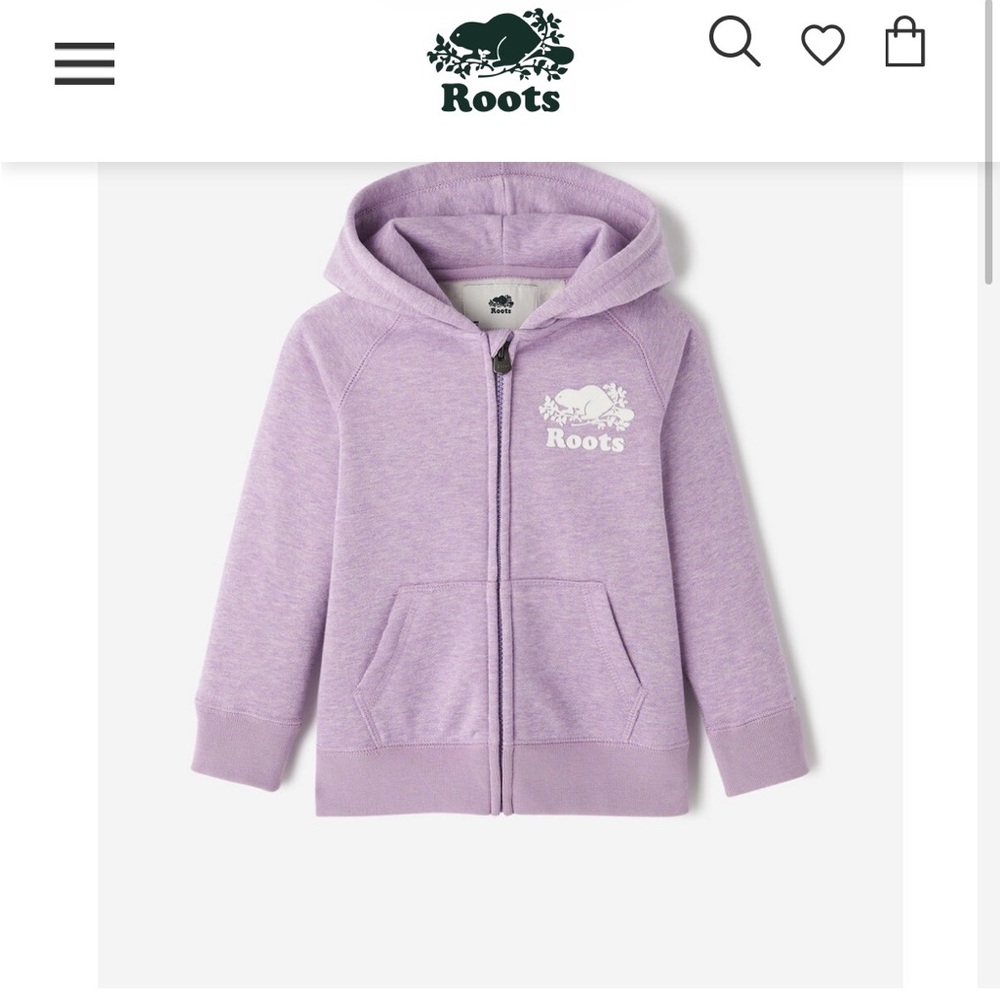 Roots Kids Pink Zip-Up Hoodie